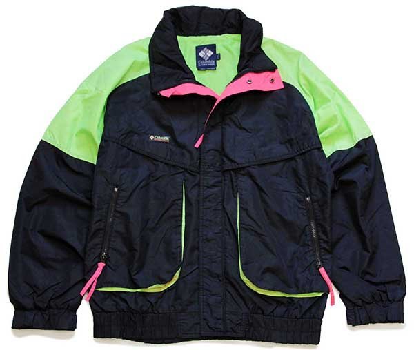90s Columbiaコロンビア Powder Keg マルチカラー 切り替え ナイロン