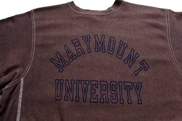 80s USA製 Championチャンピオン MARYMOUNT UNIVERSITY 染み込み