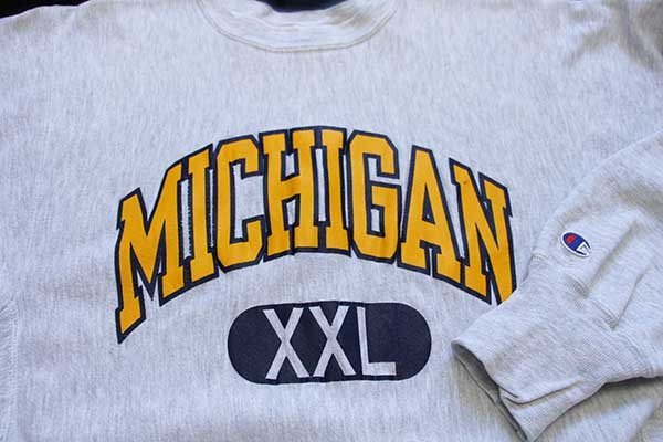 90s USA製 Championチャンピオン MICHIGAN リバースウィーブ