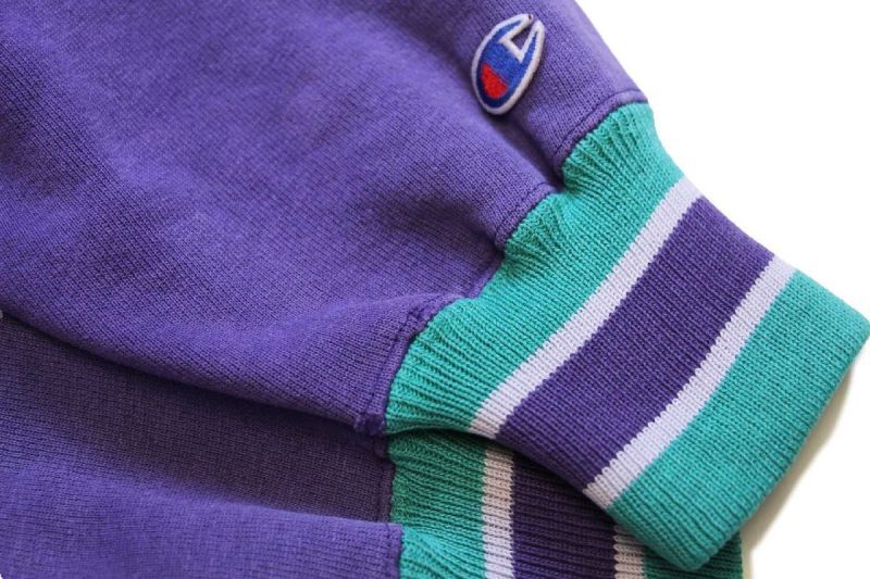 90s USA製 Championチャンピオン ワンポイント リブライン リバース