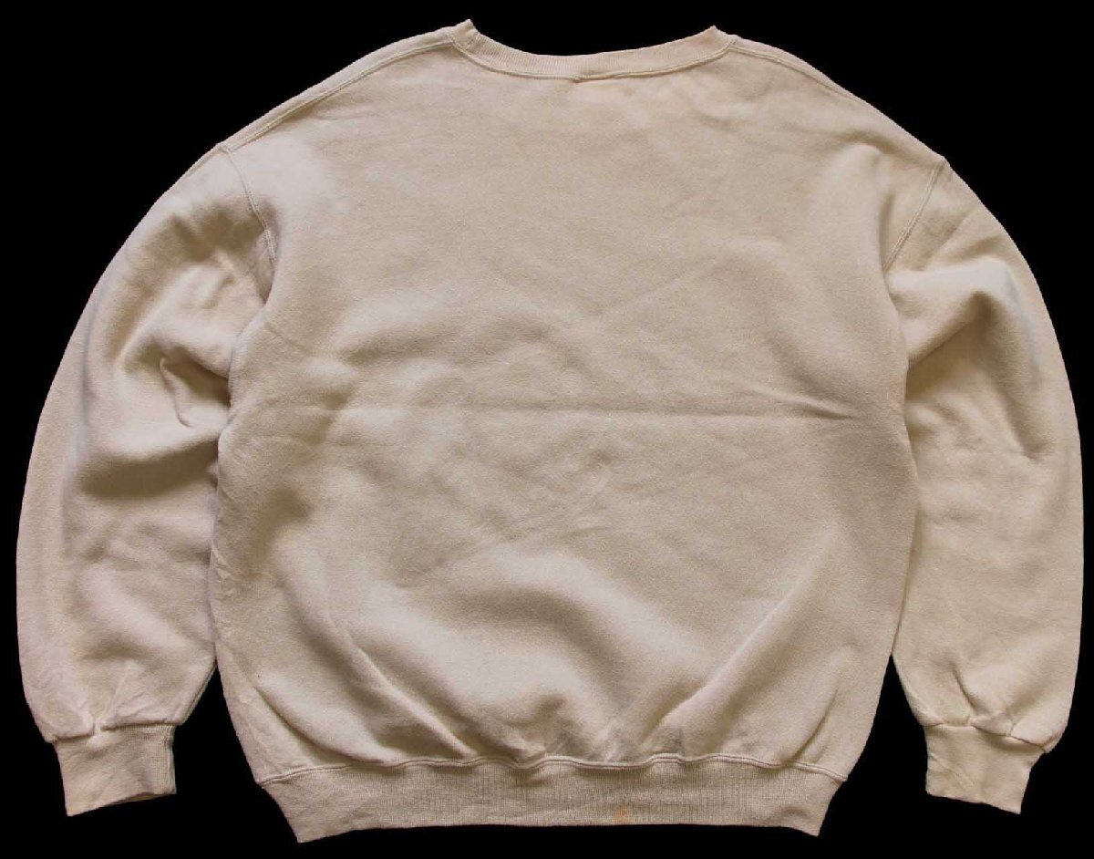 90s メキシコ製 RUSSELLラッセル 無地 前V スウェット カーキ L