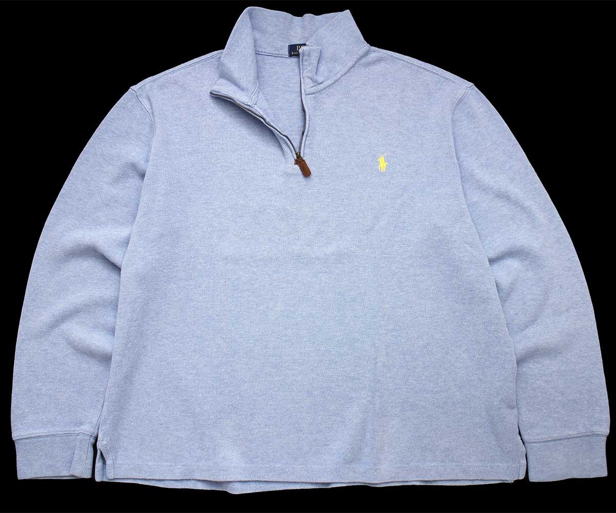 ポロ ラルフローレン ワンポイント ハイネック ハーフジップ コットン