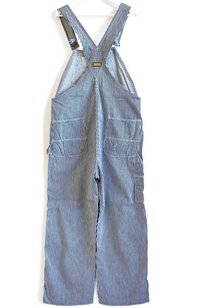70s USA製 SANFORIZED ヒッコリー ストライプ オーバーオール w41