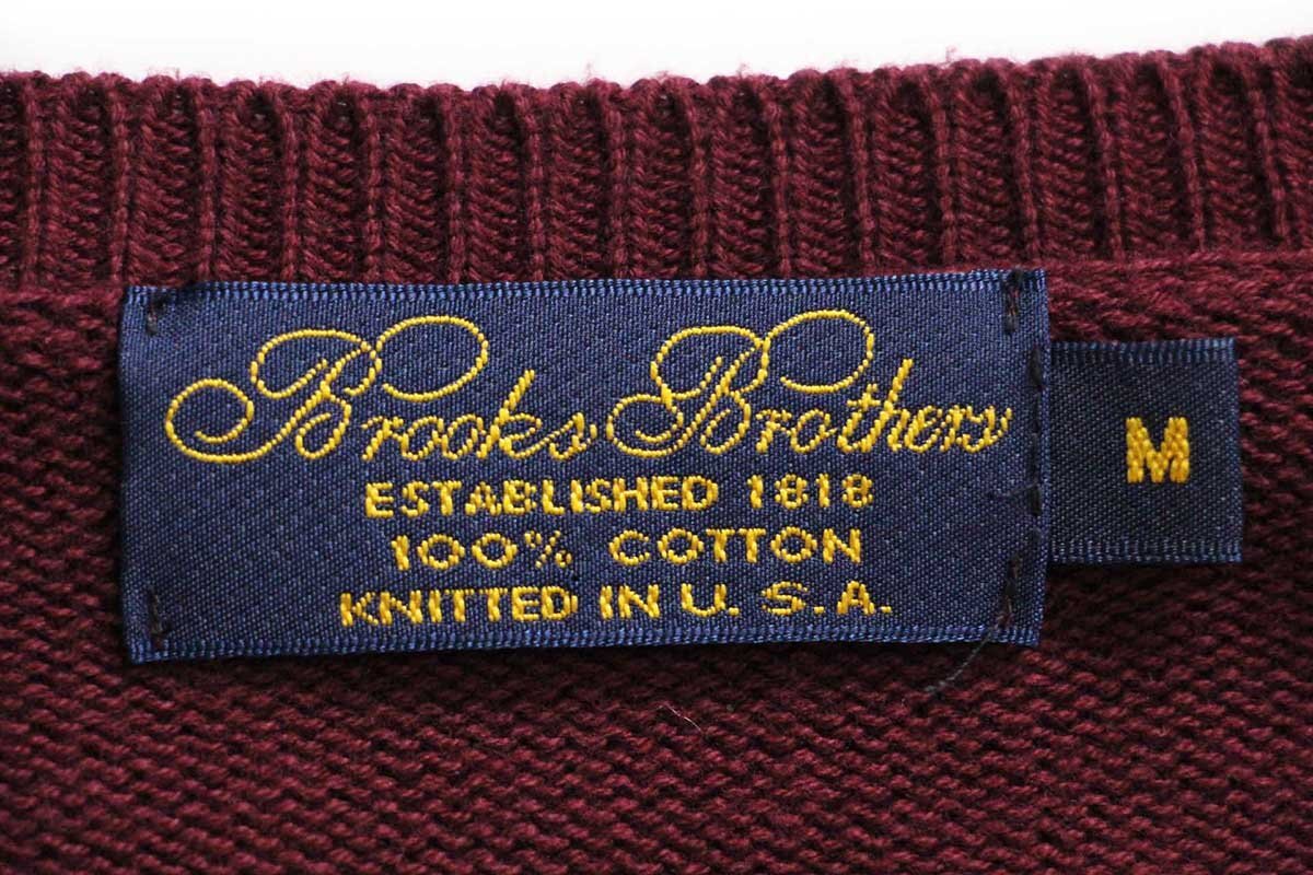 90s USA製 Brooks Brothersブルックスブラザーズ Vネック コットン