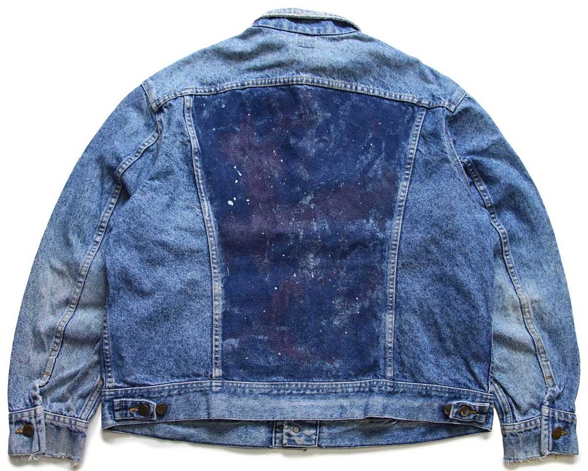 90s Leeリー アート ハンドペイント デニムジャケット 4ポケット