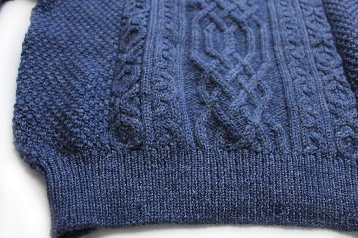 アイルランド製 COUNTRY COLLECTION ケーブル編み ウールニット