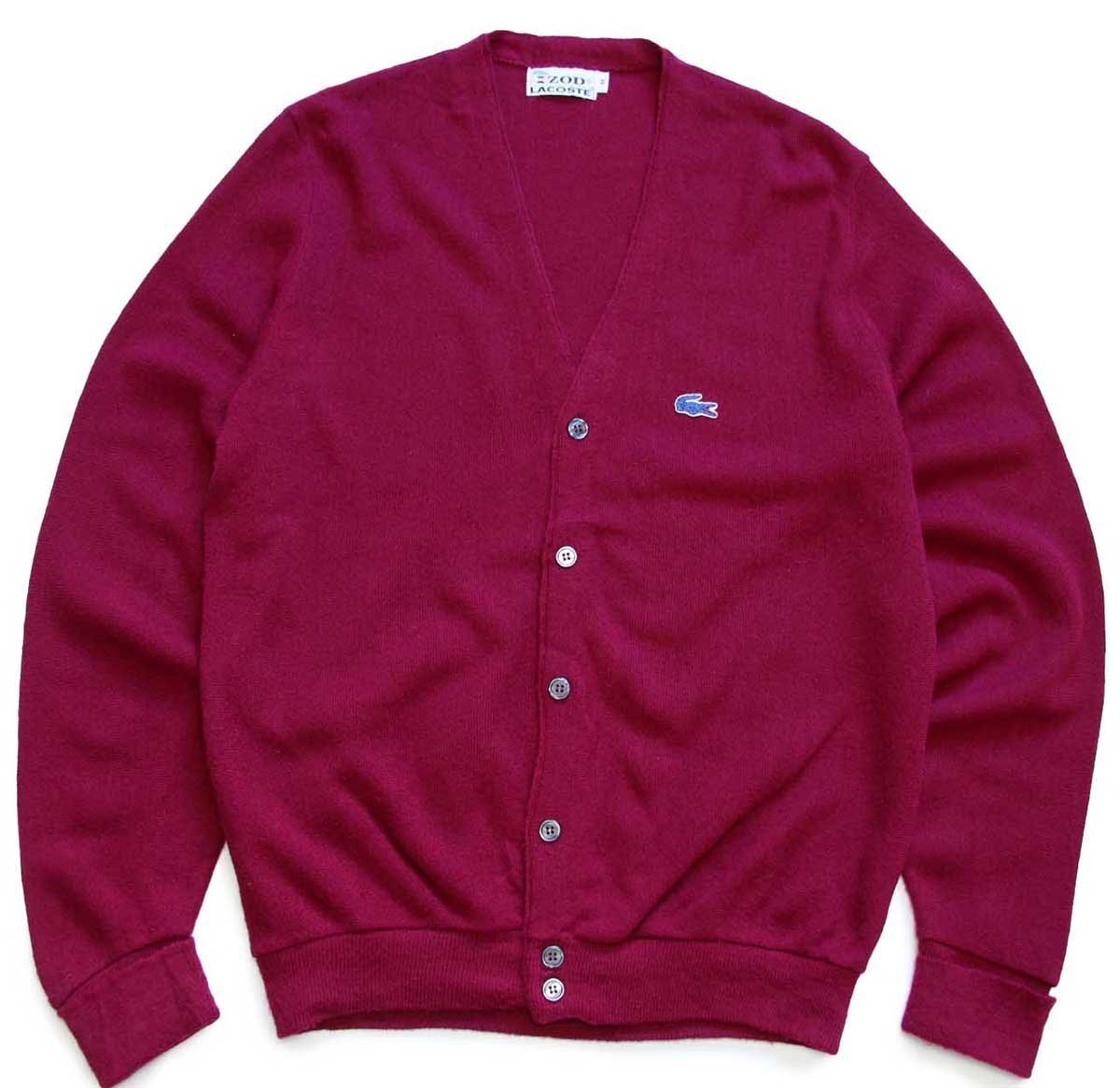 70s IZOD LACOSTE ラコステ ワンポイント パール編み アクリルニット