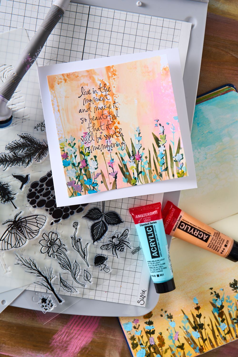 Sizzix Studio Stamps Set 17PK / 3PK Stencils - Nature by Vic