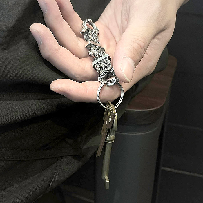 エフエーエル F.A.L FAL シルバー キーチェーン アラベスク リーフ