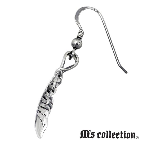 M's collection エムズ コレクション フェザー シルバー フック ピアス