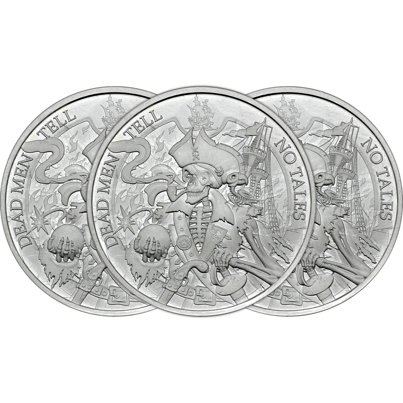 Dead Men Tell No Tales Silver 1oz .999 Round 3pc | SilverTowne