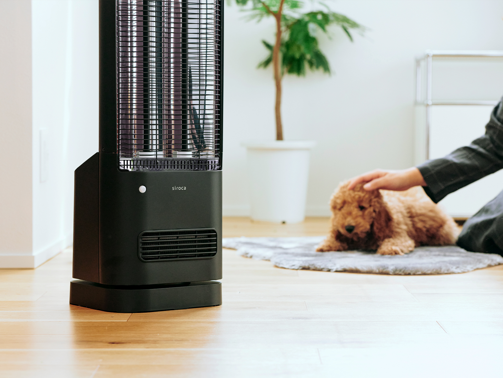 足元ファンヒーター付き 遠赤外線暖房機 にこポカ ｜シロカ