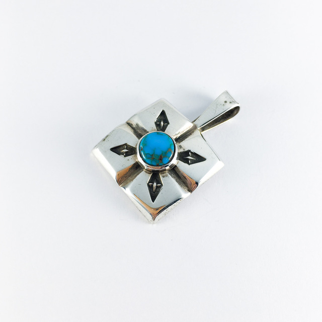 インディアンジュエリー ペンダント トップ 46 | ターコイズ・メンズ