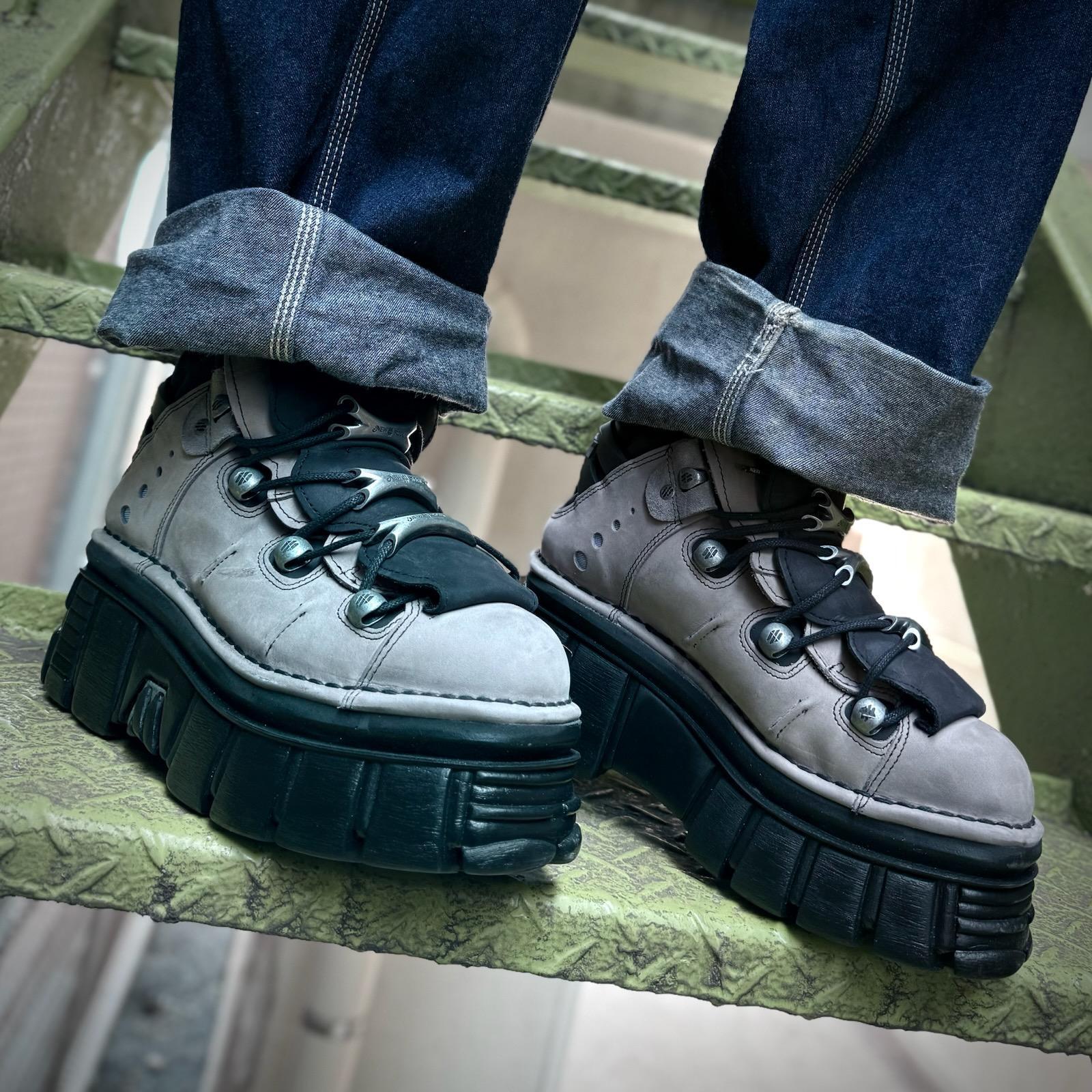 ⭐即納⭐M-106-C96 / グレー / 厚底スニーカー / 本革【NEW ROCK