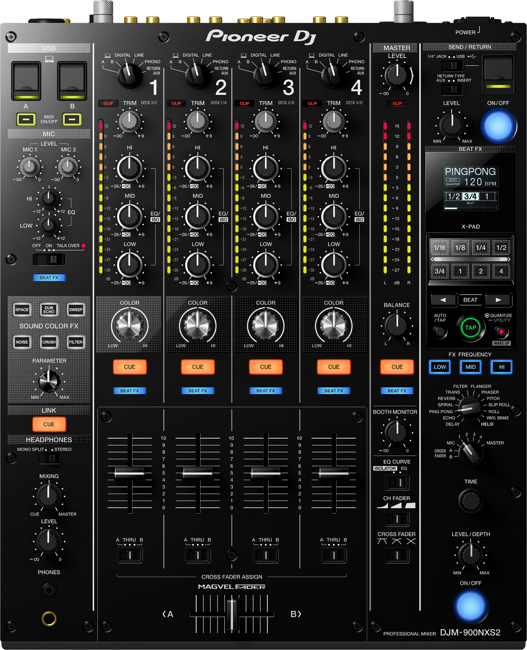 Pioneer 4-Channel Professional DJ mixer - DJM-900NXS2 – Spinster