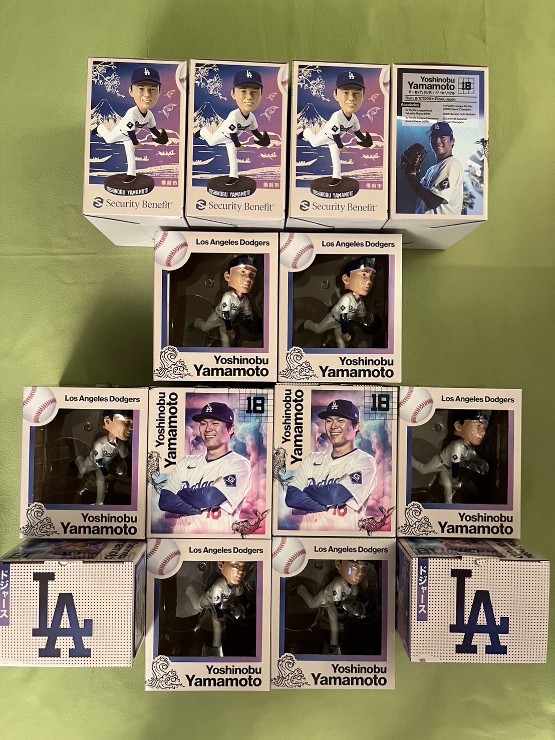 山本由伸選手 6-13-2024ドジャース球場初配布ボブルヘッド人形