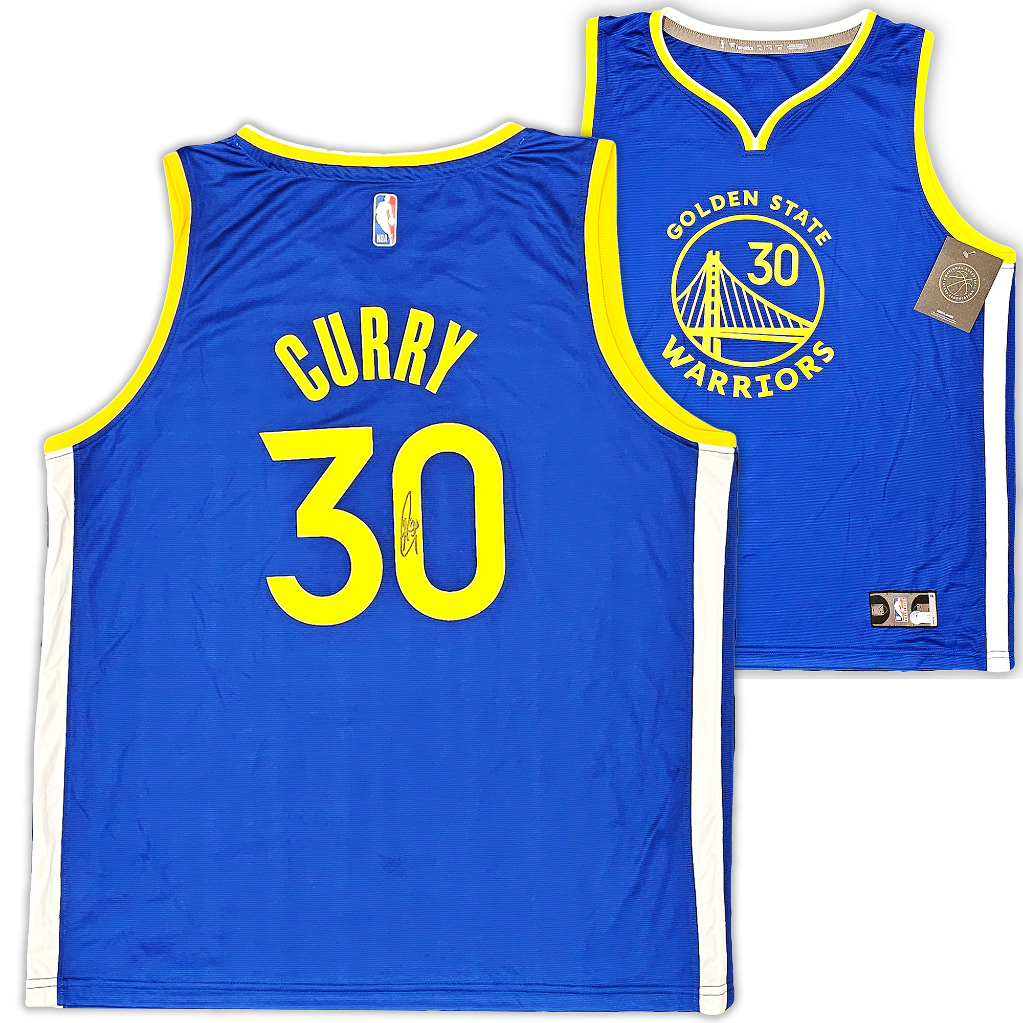ステフィンカリーStephen Curry#30 直筆サインBlue Fanatics Jersey XL