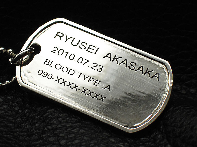 シルバー925ドッグタグ Mi vida loca/W Plate/DEFi MEANINGFUL CUSTOM