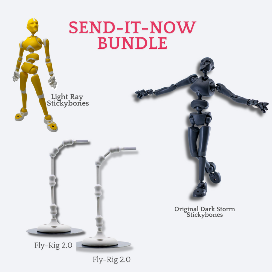 Send-It-Now Bundle | Poseable Magnetic Human Figures by Stickybones