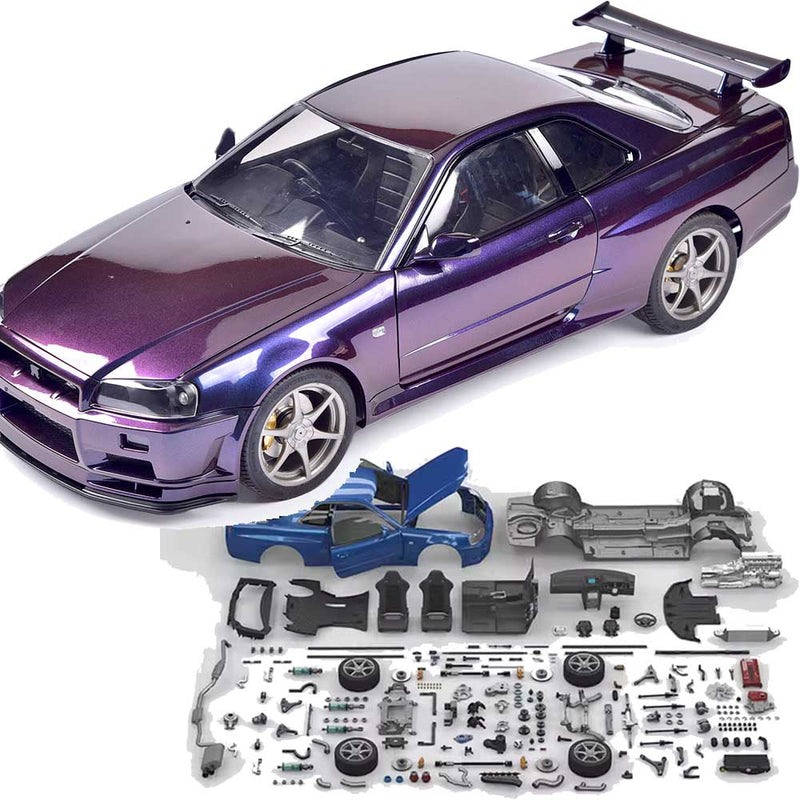 Capo GTR SkyLine GT-R R34 Drift Car Model Building kits 1/8 Scale