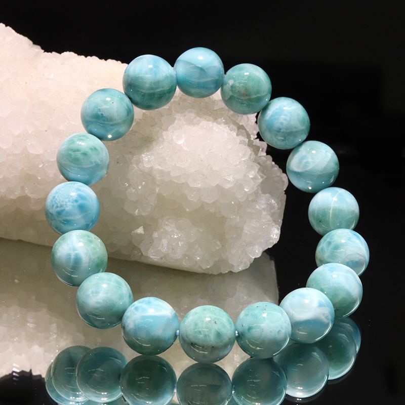 ブレス ラリマー＜ドミニカ産＞ 丸 約12mm 不安をやわらげる 浄化