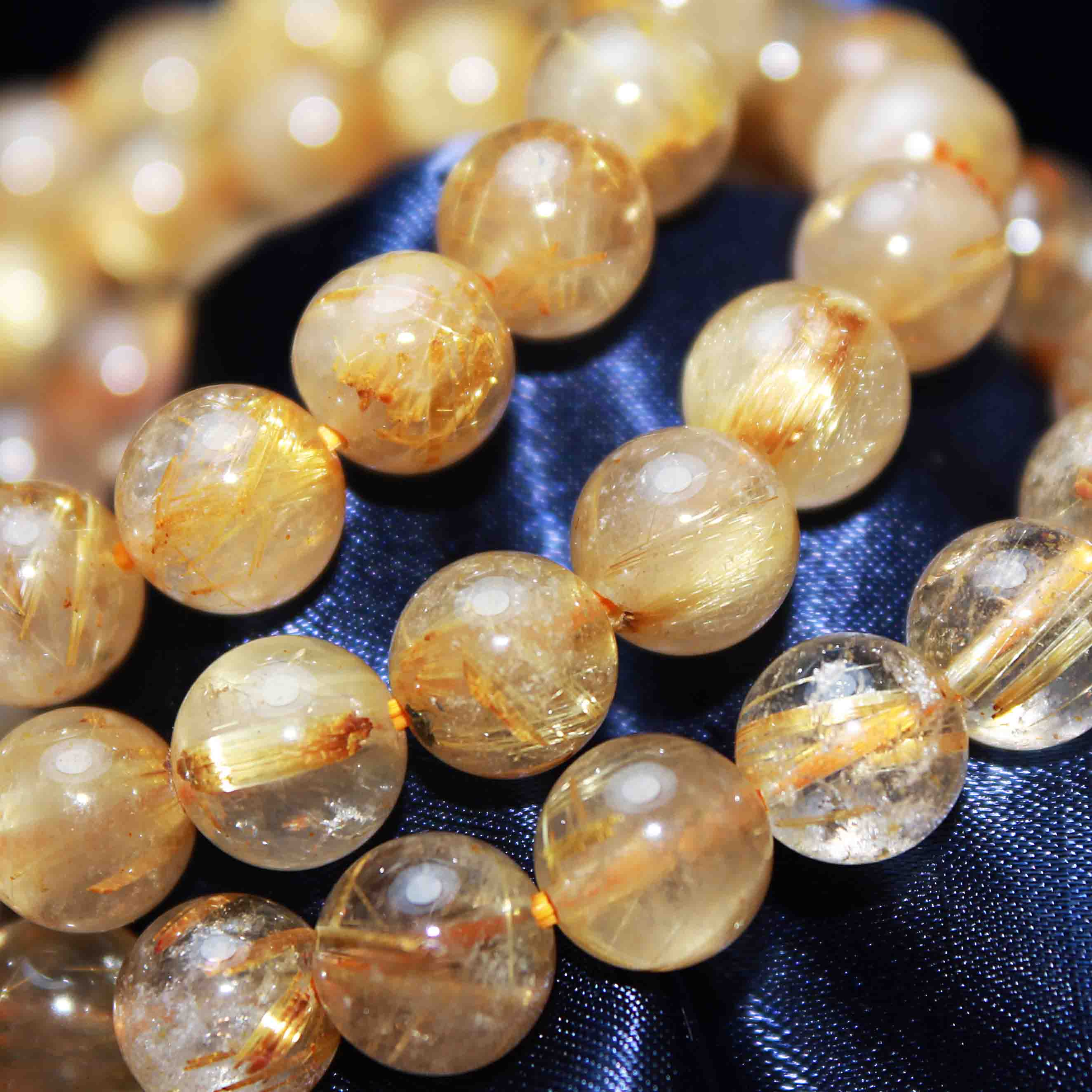 ブレス ブラジル産 ルチルクォーツ Aランク 9mm 品番： 82428242