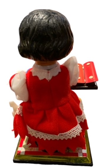LITTLE PERFORMER ゼンマイ式鉄琴ブリキ 昭和おもちゃ 女の子 お人形