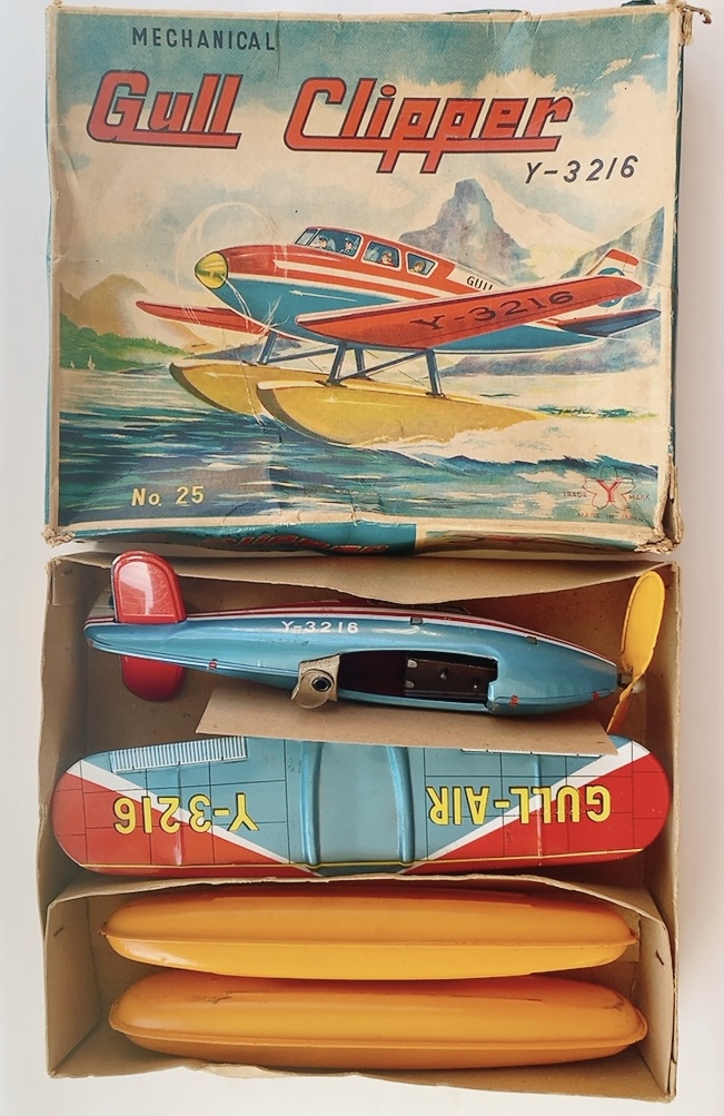 ヨネザワ玩具 水上飛行機 Gull Clipper GULL-AIR Y-3216 ブリキ