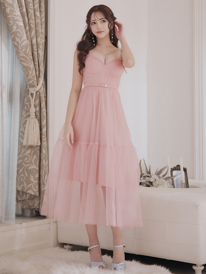 XS-Lサイズあり【DEA./ディア】ショルダーリボン/ フレア/ チュール