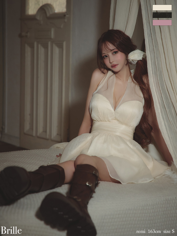 XSサイズあり【brille/ブリエ】【ROBE de FLEURS/ローブドフルール