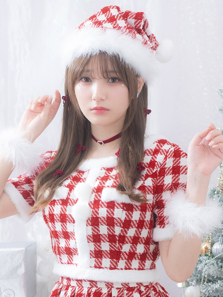 サンタコス 5点セット】【XS-Lサイズ/2カラー】ギンガムチェック