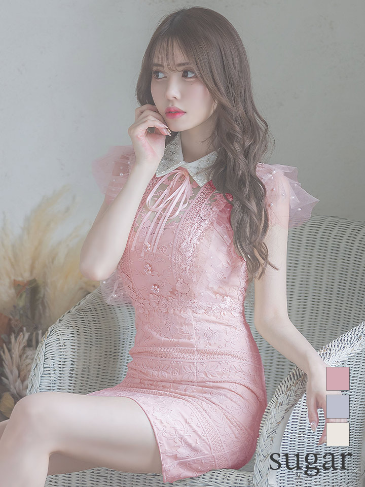 即日発送【ROBE de FLEURS/ローブドフルール】ビジュー襟/ フラワー