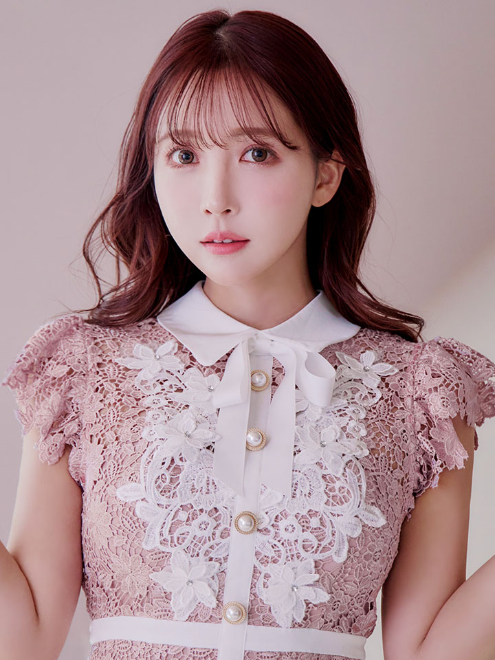 XSサイズあり【ROBE de FLEURS/ローブドフルール】襟付きリボン