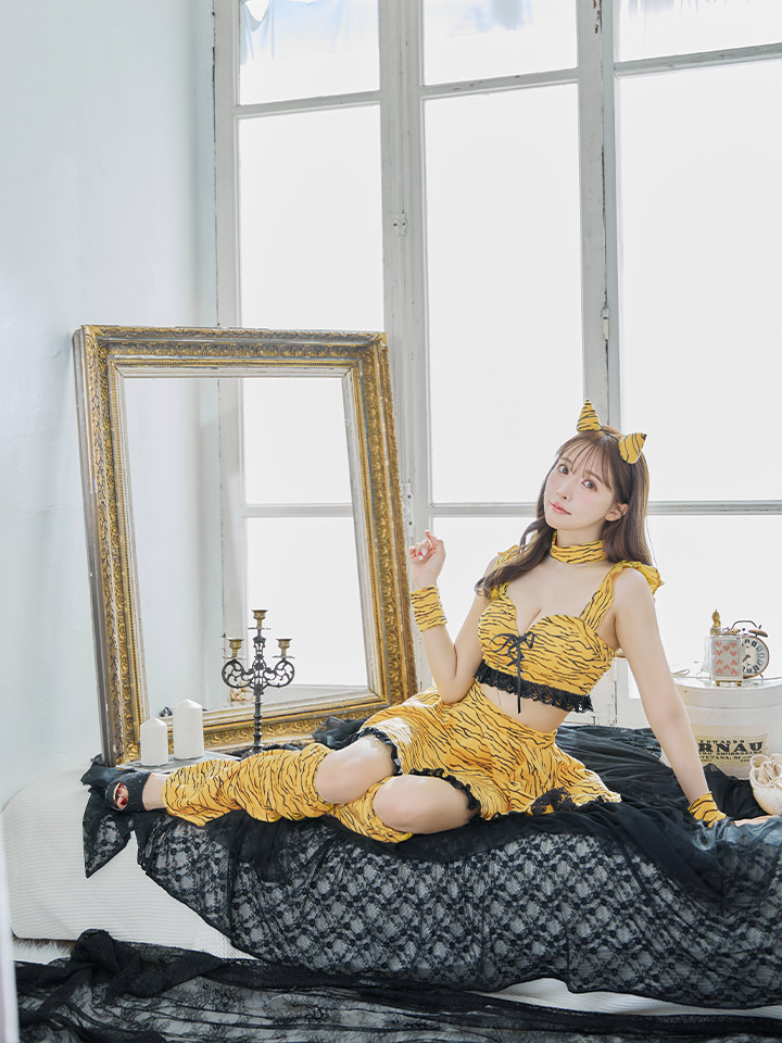 即日発送】【ハロウィン】セットアップフレアスカート鬼コスプレ