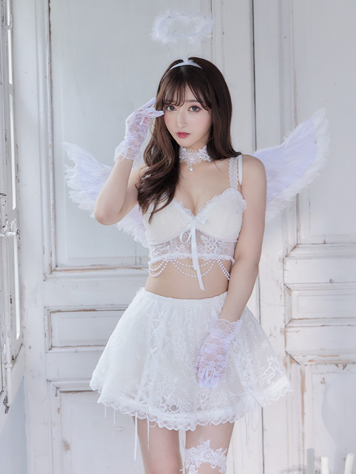 即日発送】2ピース/レースセクシーエンジェル/天使コスプレ【sugar