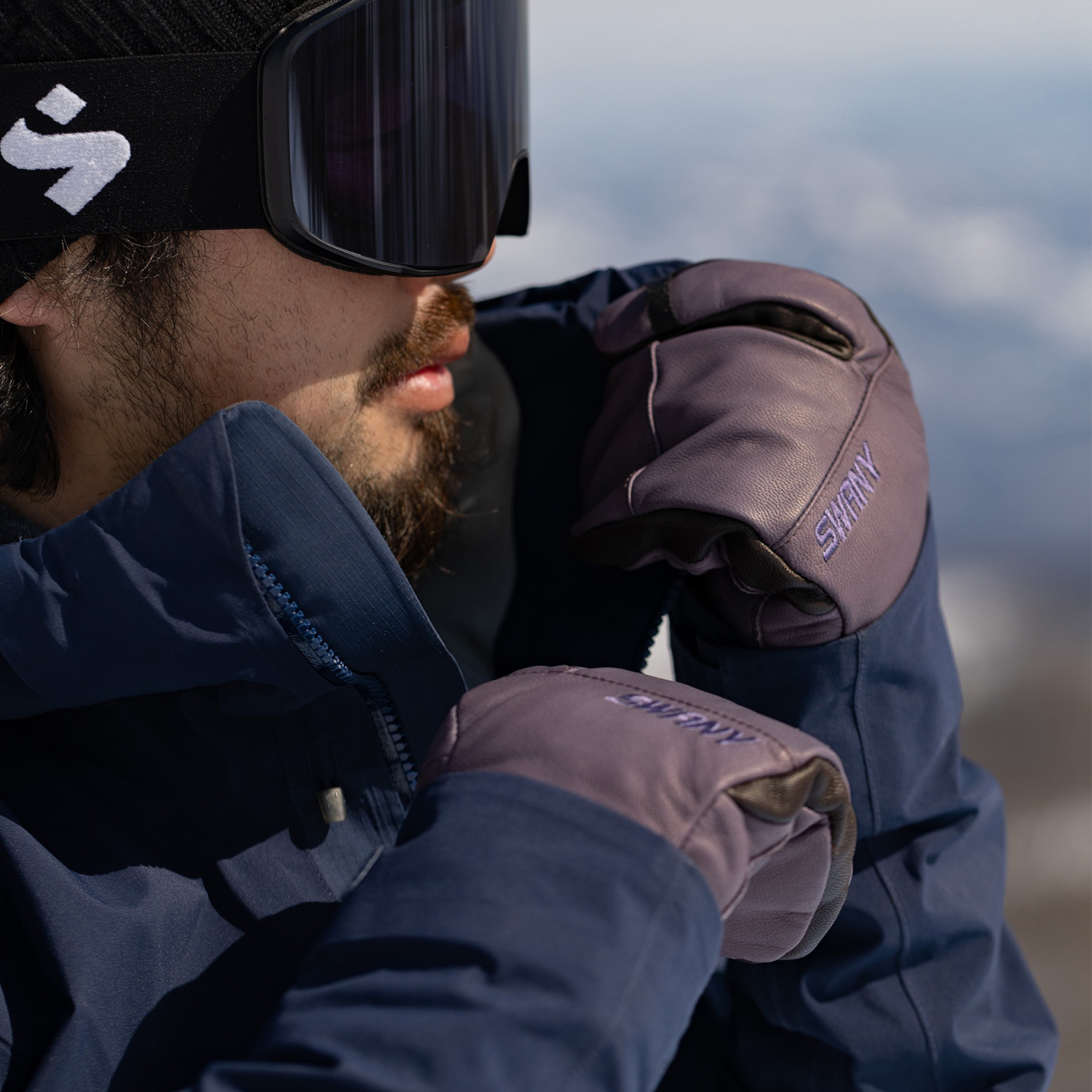 ゴアテックスレザースキーグローブ Valcan(ユニセックス）SWANY GLOVES