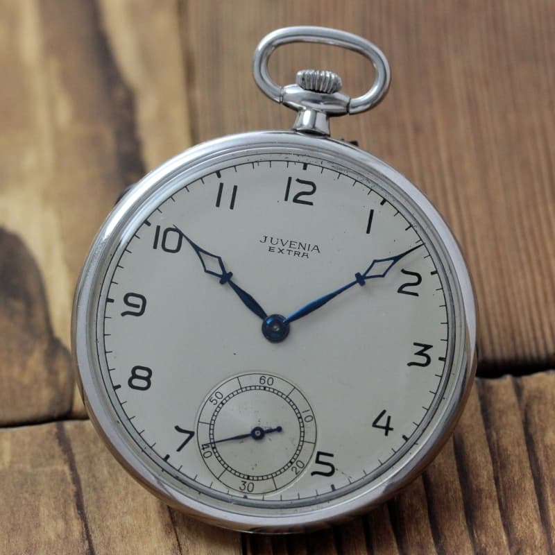 ジュベニア（JUVENIA）/プラチナ/18石/オーバーホール済/手巻き式懐中