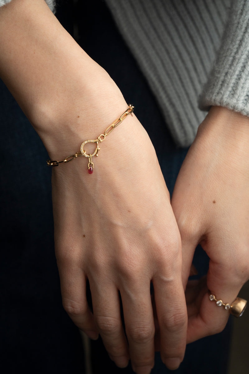 MONAKA jewellery Horse Shoe Orange Sapphire モナカジュエリー