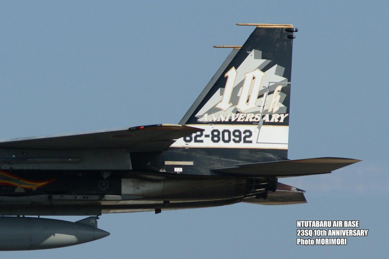 新田原基地｜F-15DJイーグル｜23SQ 10周年記念特別塗装機の写真（画像）