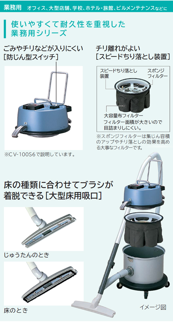 日立 CV-95H2 - 業務用布フィルター掃除機[ダストカップ]-掃除機販売