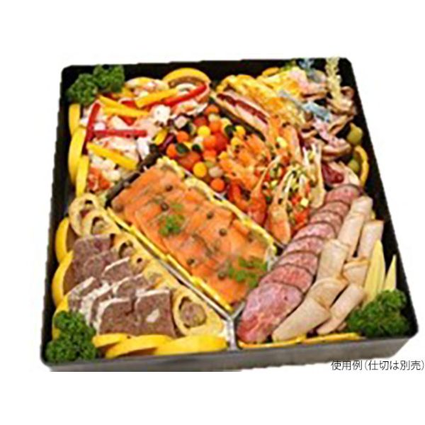 オードブル容器 飛鳥(9寸)本体 黒 ニシキ | テイクアウト容器の通販