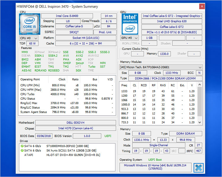 DELL Inspironスモールデスクトップ（3470）レビュー！Core i5-8400