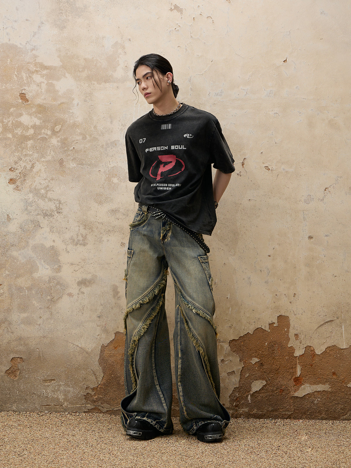 Personsoul Wash Vintage T-shirt - personsoul