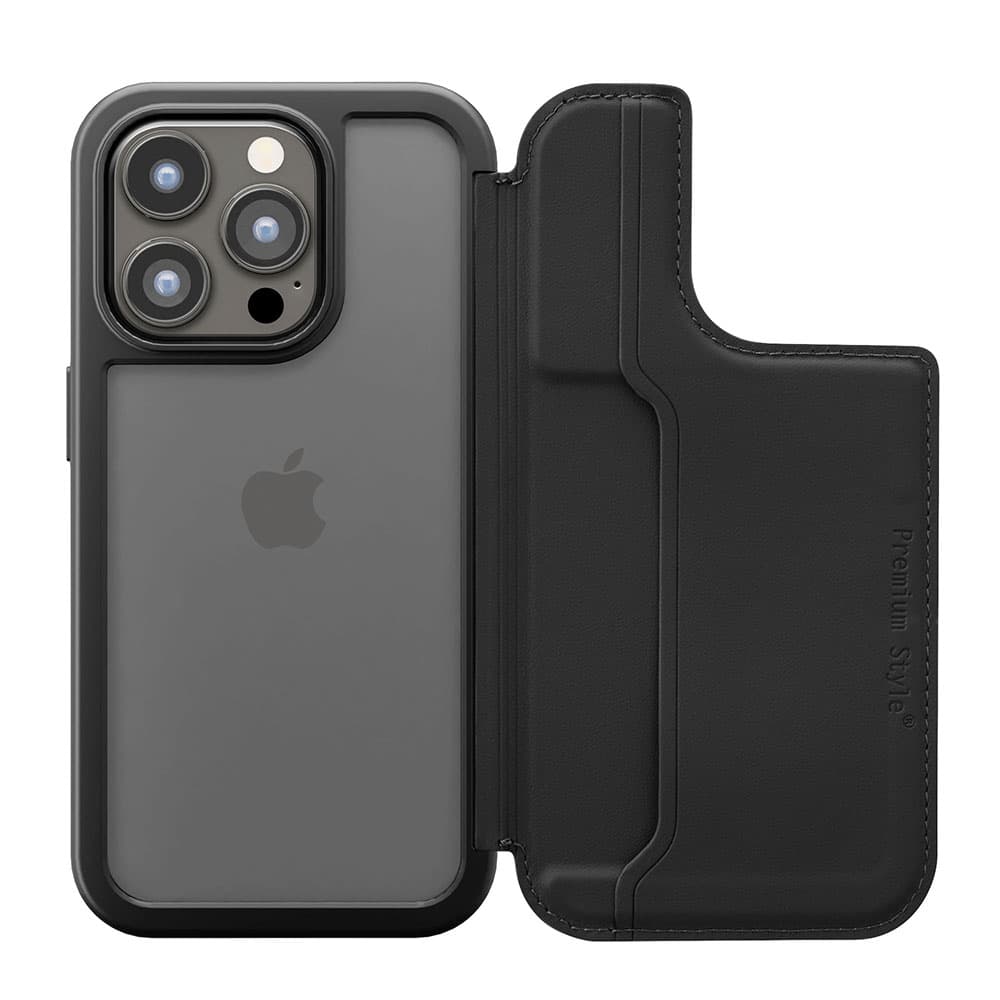 iPhone 15 Pro用 バックフリップケース [ブラック]｜株式会社PGA