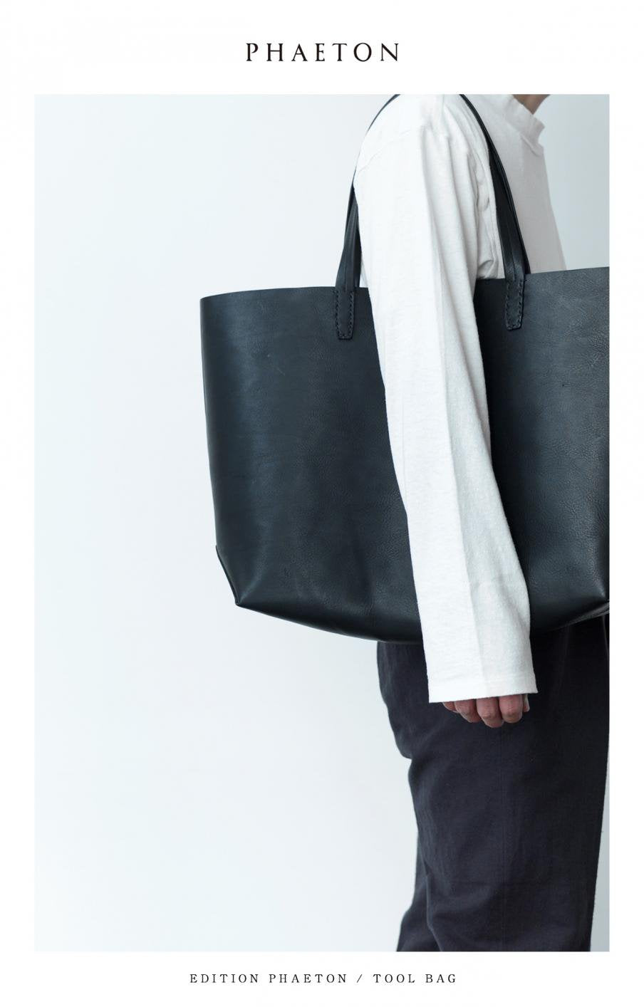 OLD JOE - EXCLUSIVE OILED LEATHER TOOL BAG - BLACK – PHAETON