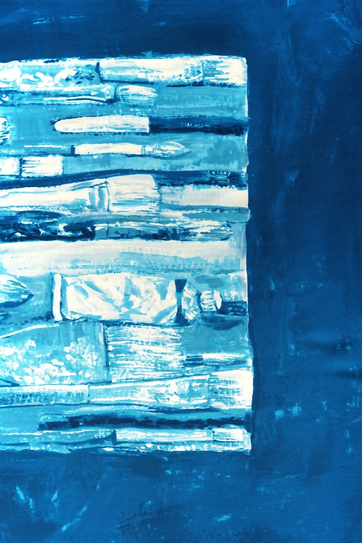 Porter Classic - SILK SCARF (PAINT BRUSH) - BLUE – PHAETON