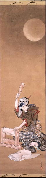 世界に衝撃を与えた絵師、葛飾応為の月下砧ち美人図