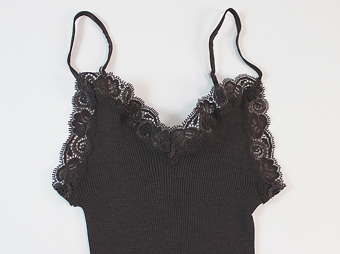 Oscalito】【オスカリート】 3408 シルクXウール キャミソール Moka