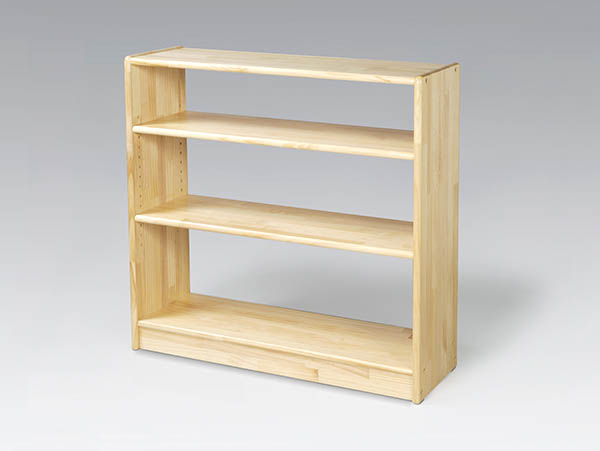 ブロック社ブックスタンド壁面型　国産木製家具　日本製　モンテッソーリ 教育 木のおもちゃ カルテット / 【国産木製家具】ブックスタンド<収納付