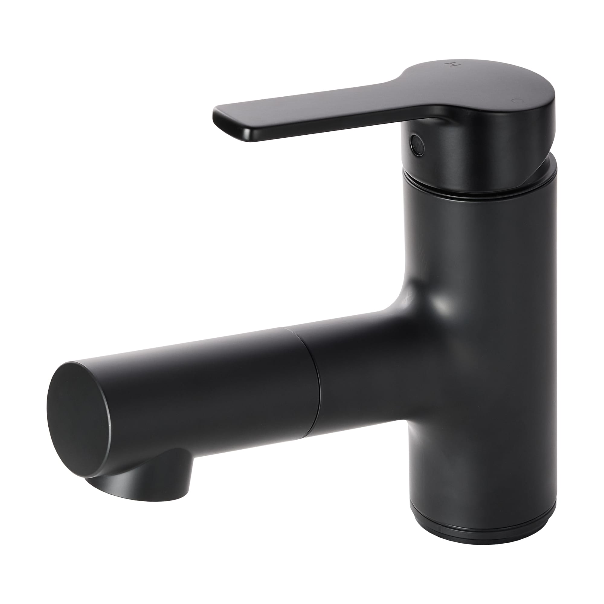 洗面水栓 SK-12：ストレートホース混合栓 ブラック | KB-PT011-44-G201